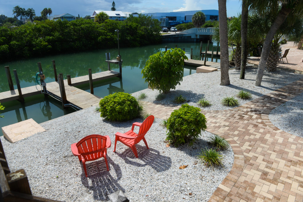 Boat docks on Blackburn Bay are part of the amenities at A Beach Retreat. Photo by Dan Wagner
