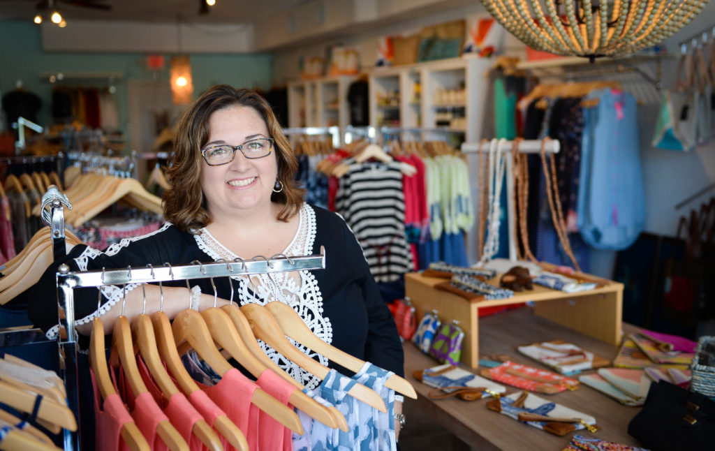 Nicole Theis-DeMoss is the owner of Spider Lily Finery, a new boutique across the street from Westfield Southgate mall on Siesta Drive. STAFF PHOTO / RACHEL S. O'HARA